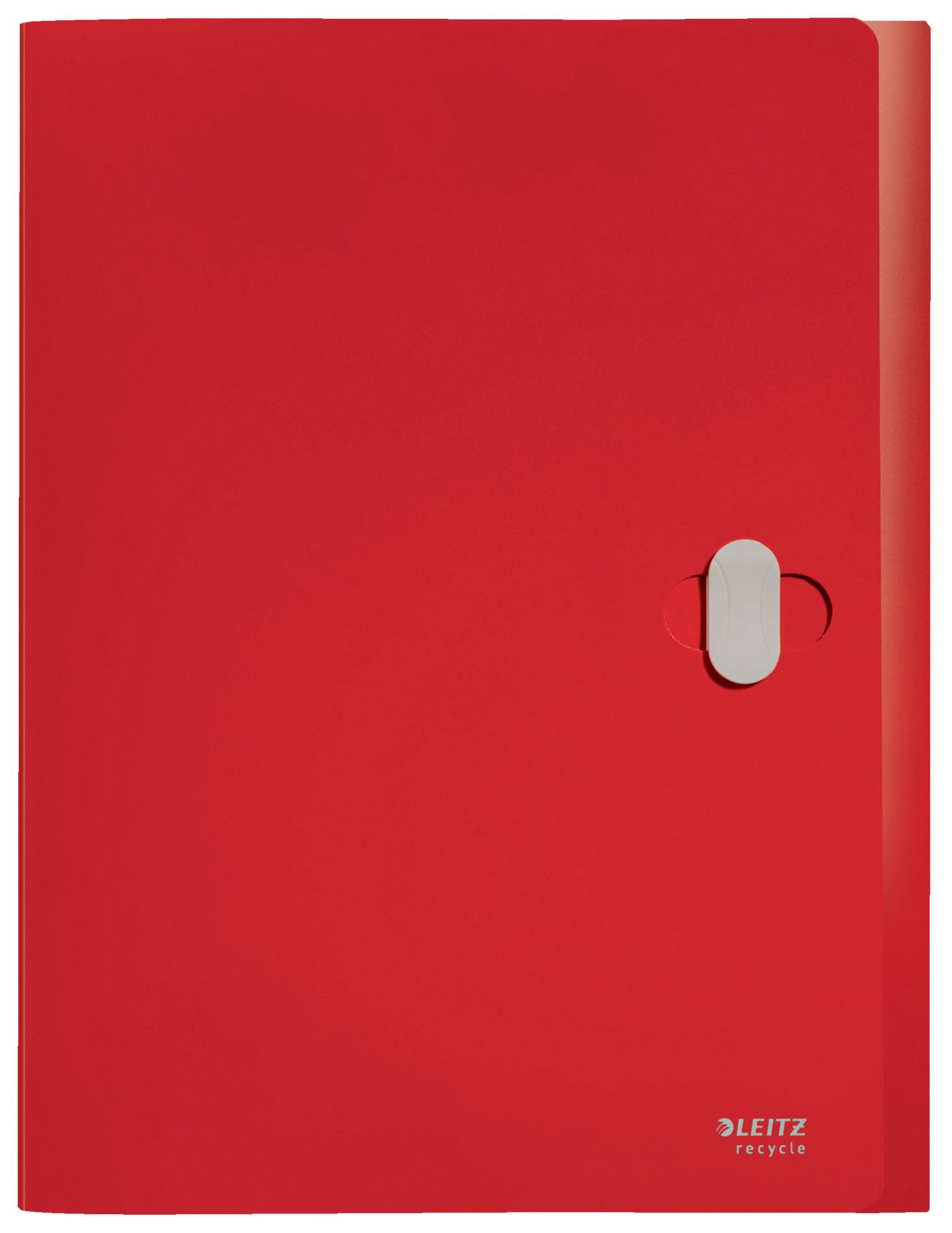 Box na spisy Leitz RECYCLE - A4, ekologický, červený, 3,8 cm, 1 ks