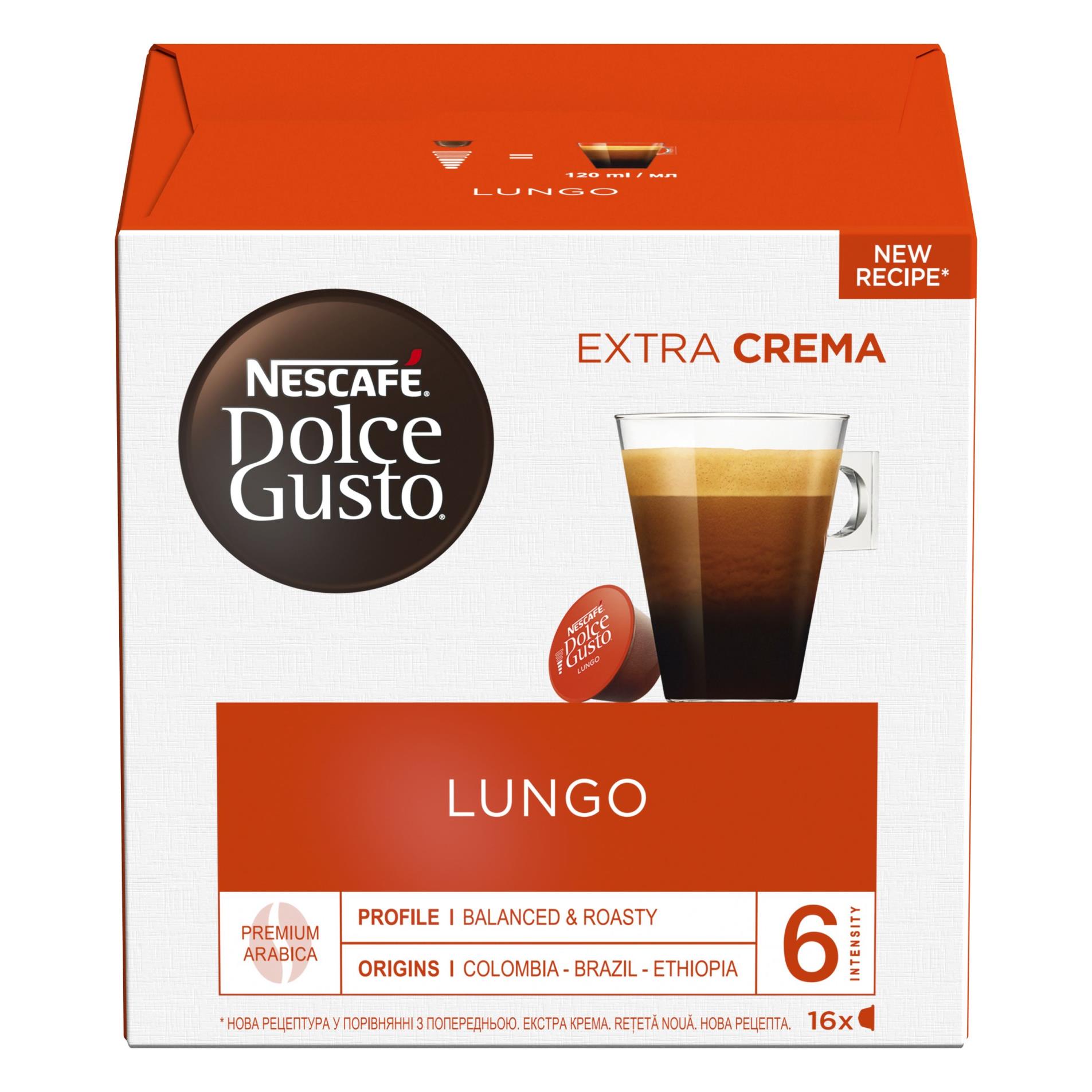 Kapsle Nescafé Dolce Gusto Caffé Lungo, 16 ks