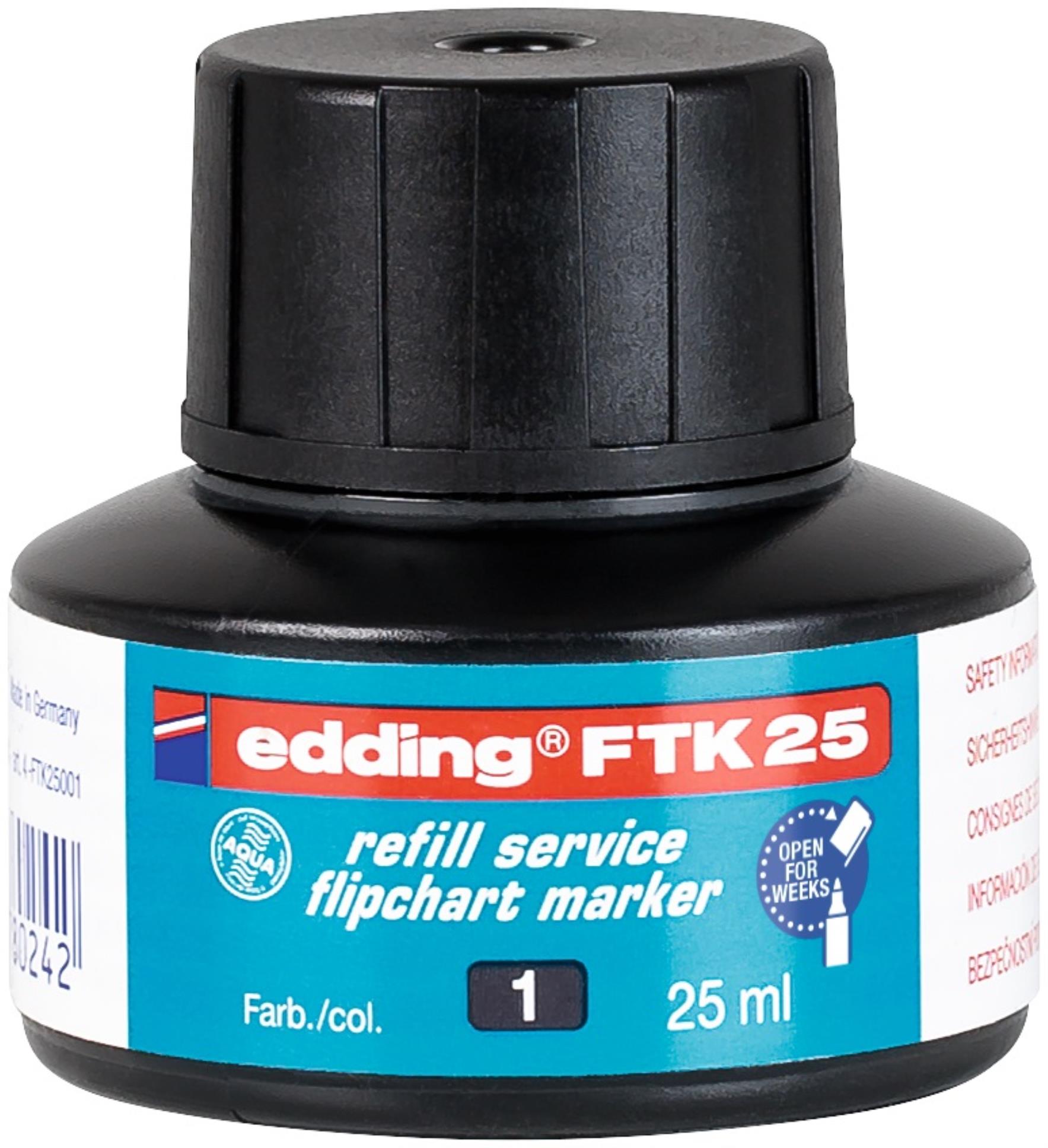 Náhradní inkoust pro flipchartové popisovače Edding FTK 25 - černý