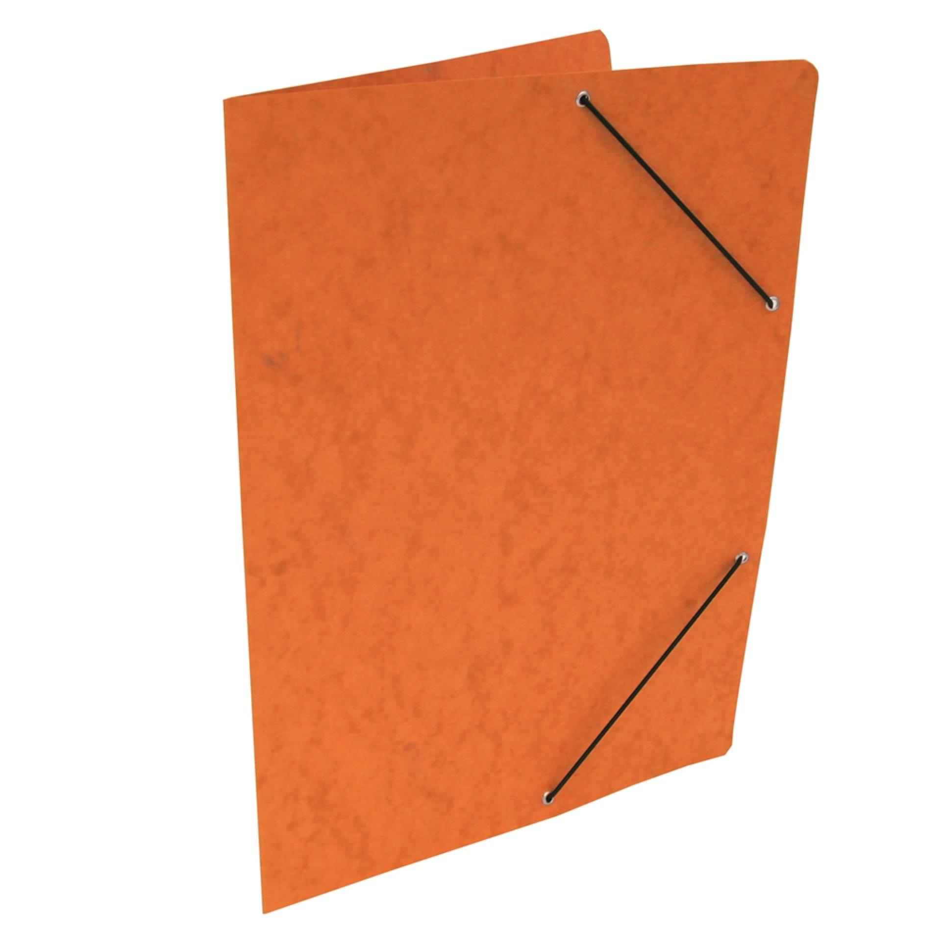 HIT Office Desky prešpánové s gumičkou bez chlopní A4, oranžové, 20 ks