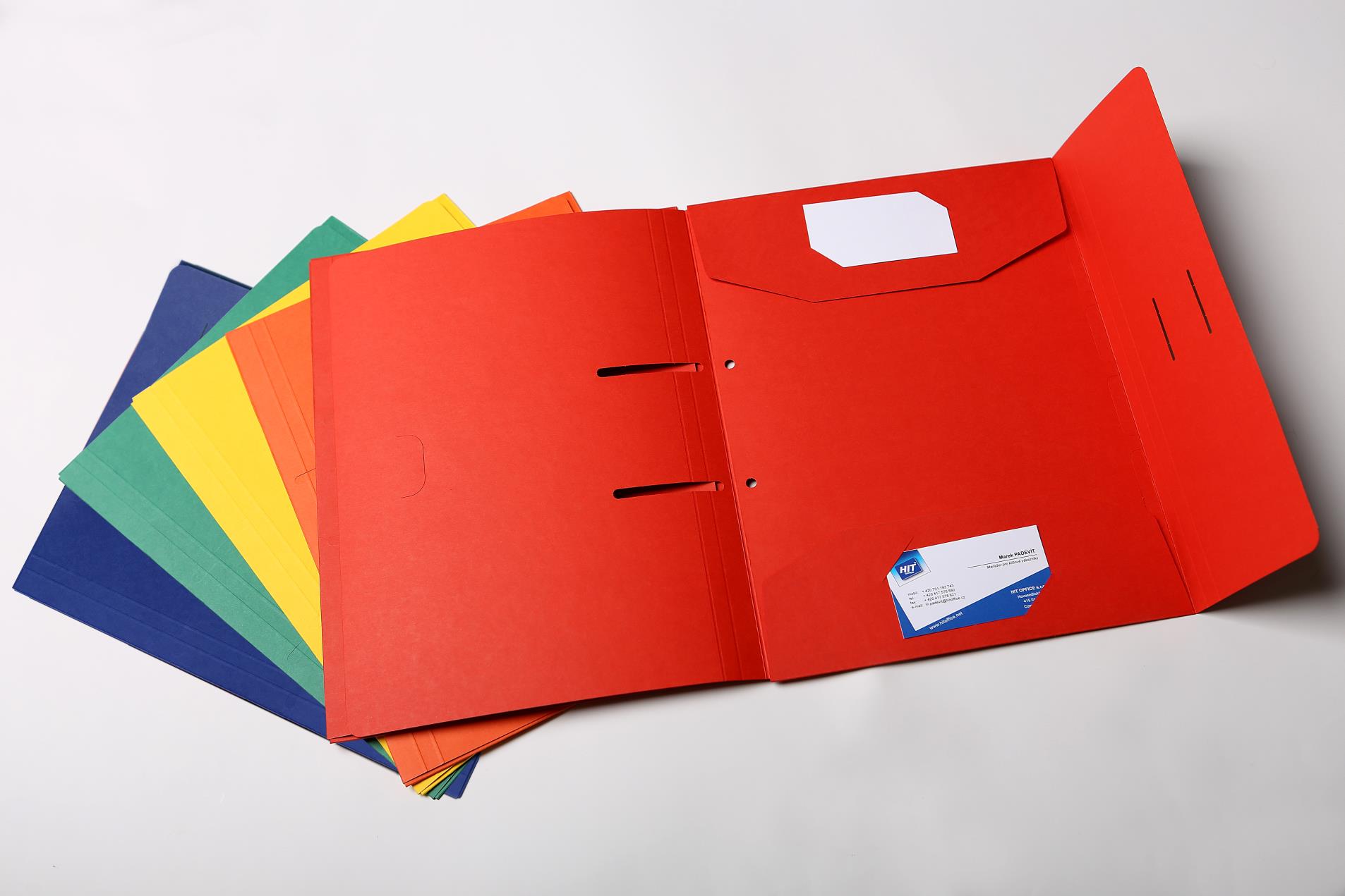 HIT Office Papírové desky do pákového pořadače HIT - A4, mix barev, 6 ks