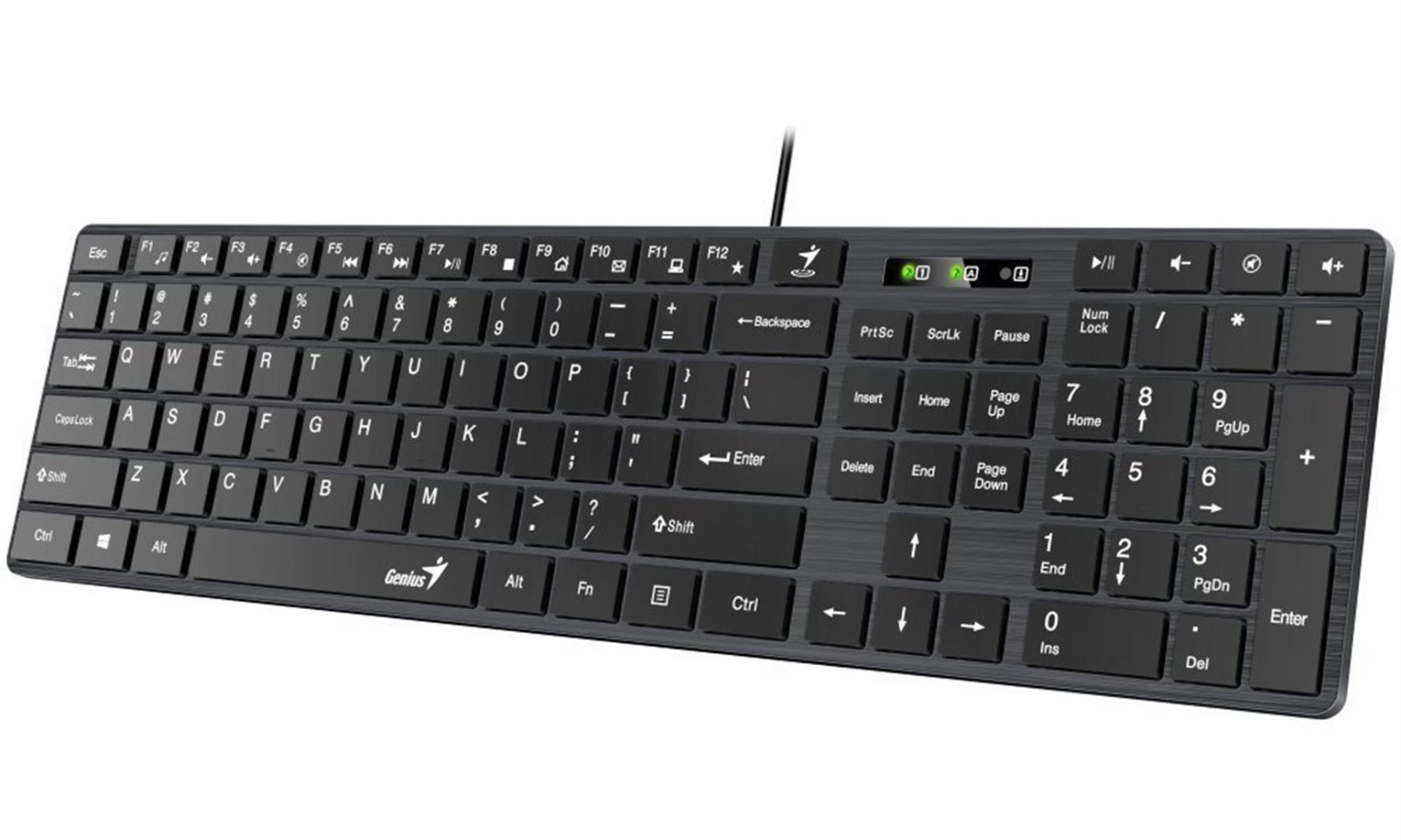 Klávesnice Genius SlimStar 126, CZ - černá
