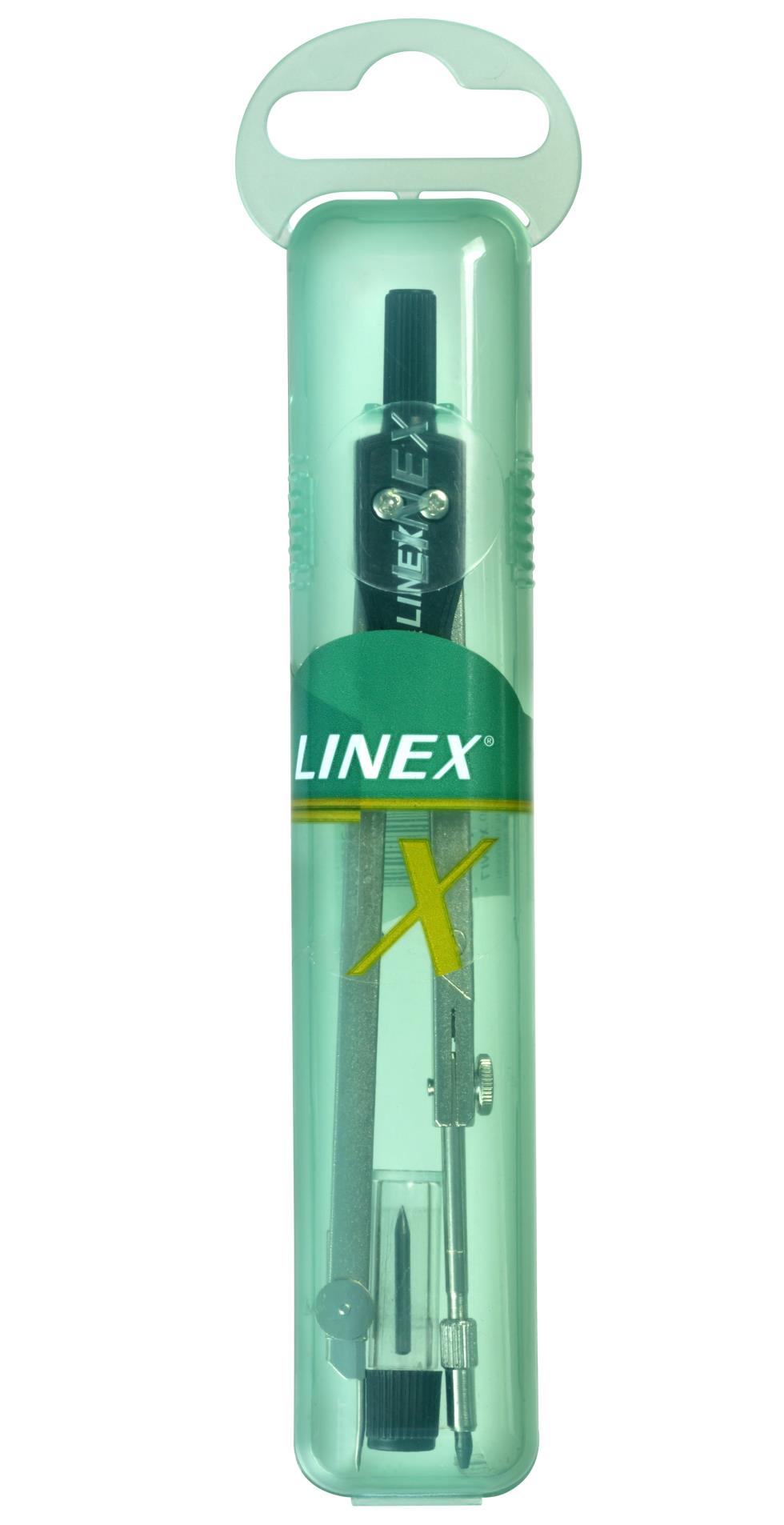 Linex Kružítko Linex - kovové s kloubem, 140 mm, včetně příslušenství