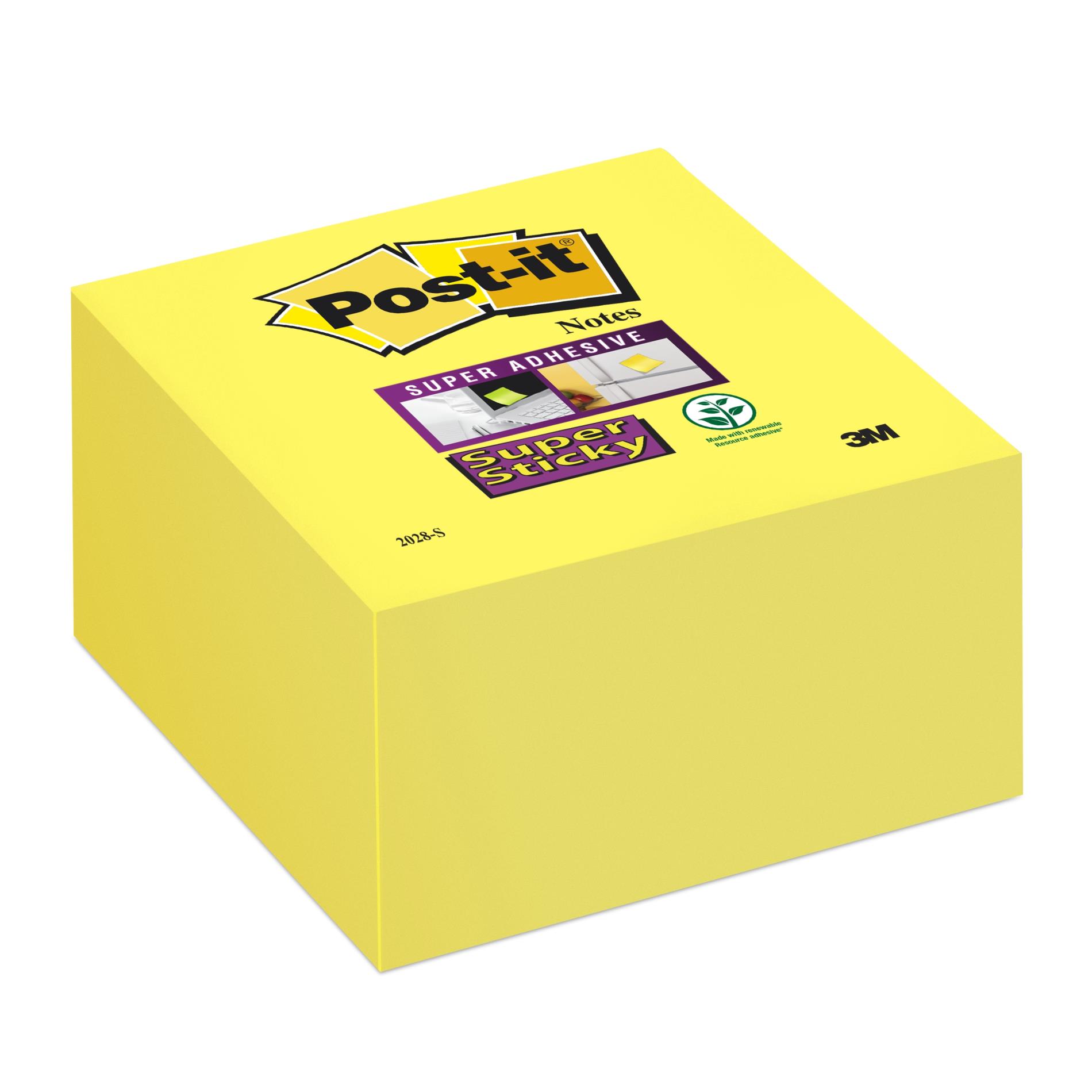Poznámkový samolepicí bloček Post-it Super Sticky - ultražlutý, 450 ks
