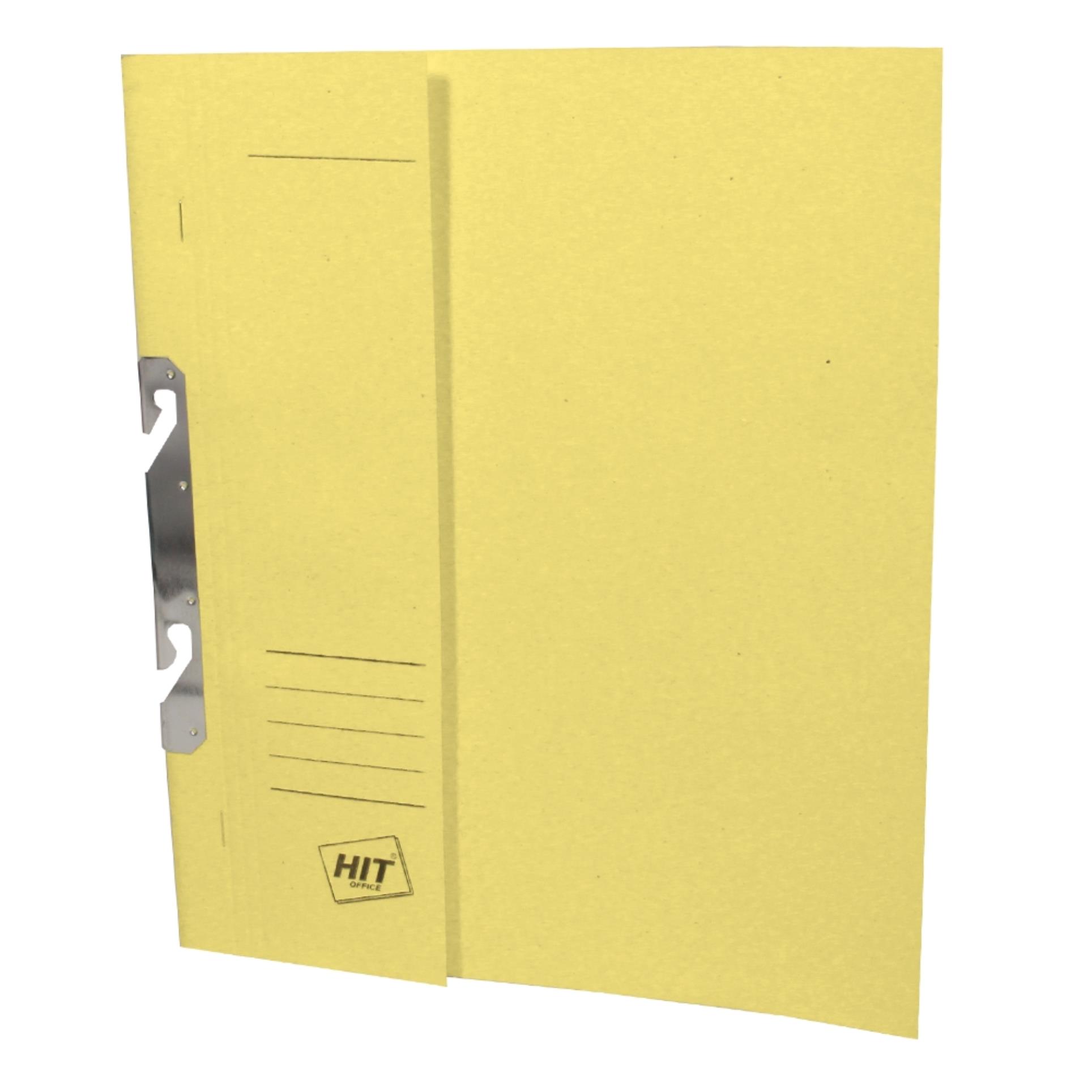 Rychlovazače HIT Office - závěsné, A4, papírové, žluté, 50 ks