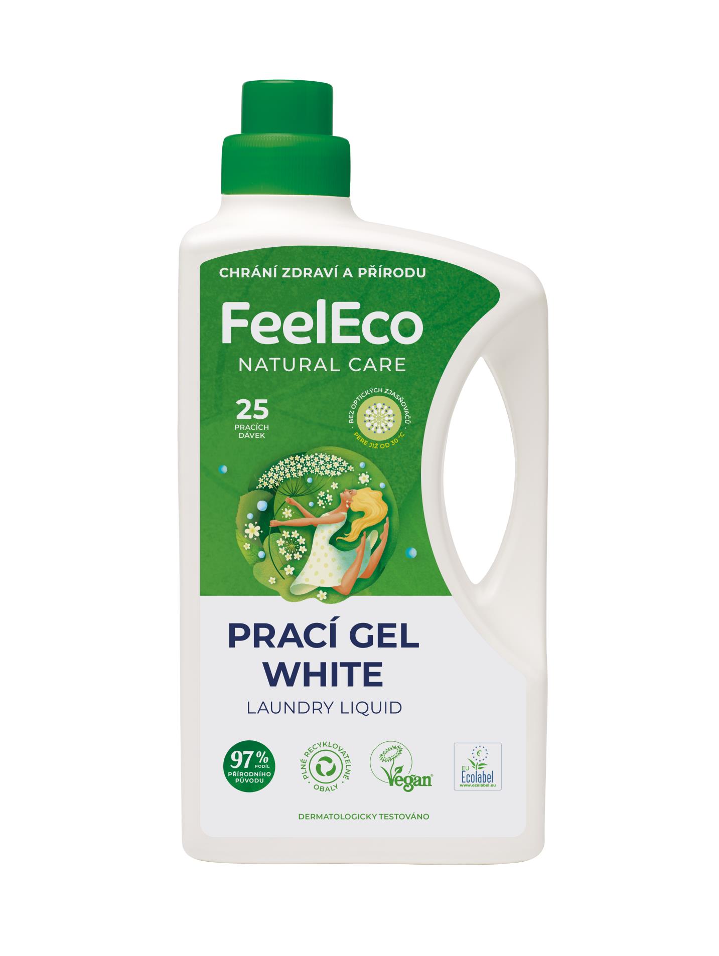 Gel na praní - Feel Eco, bílé prádlo, 1,5 l