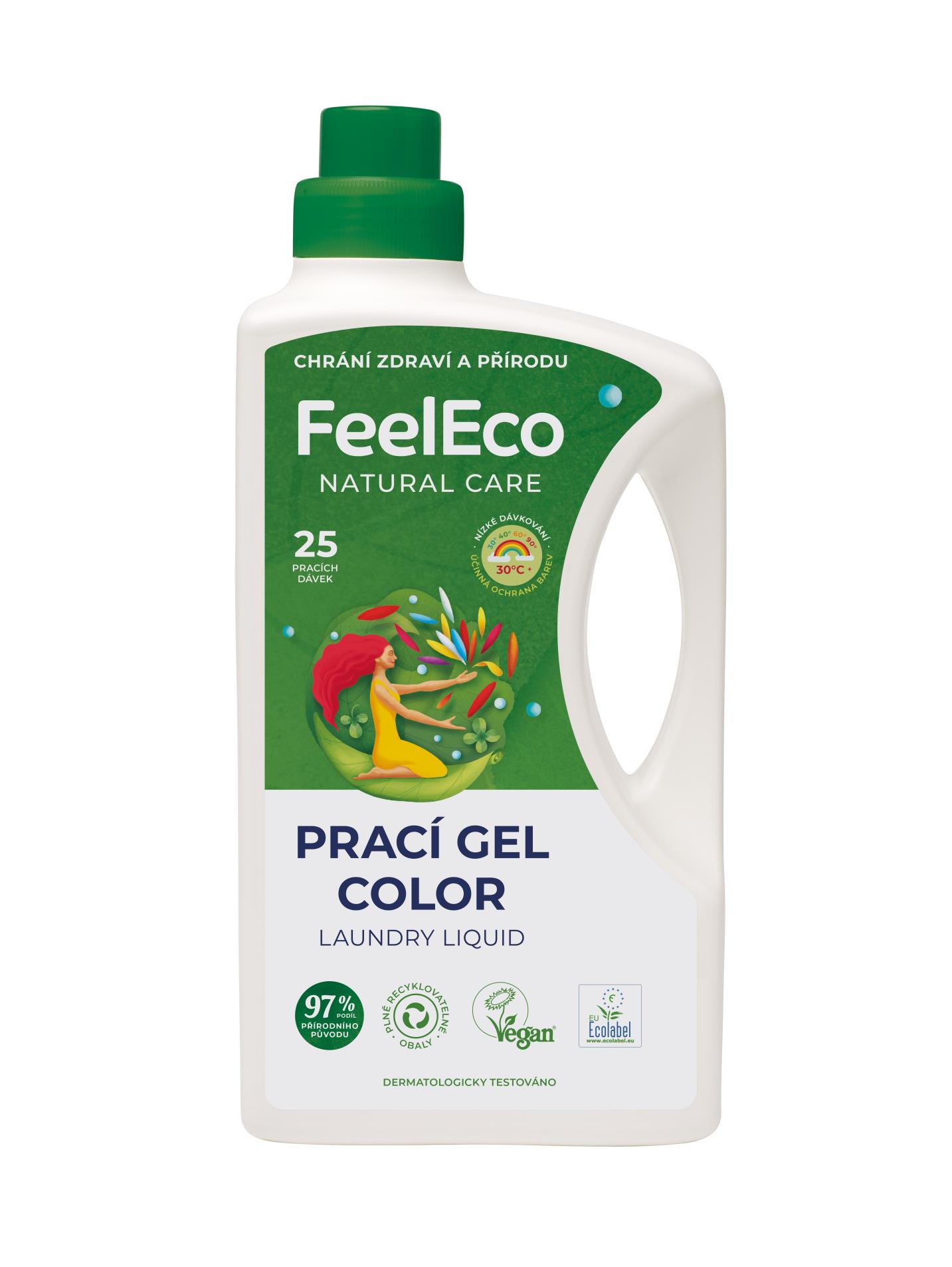 Gel na praní Feel Eco, barevné prádlo, 1,5 l