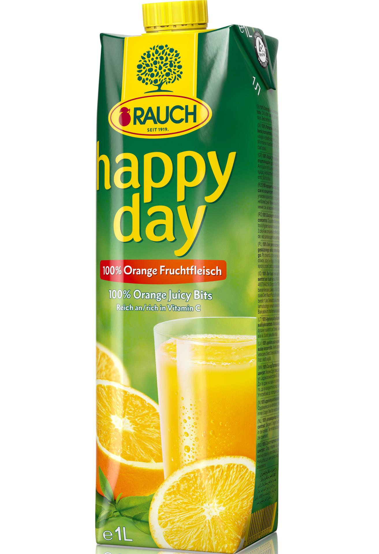 Happyday Džus HAPPY DAY - pomeranč s dužinou, 1 l