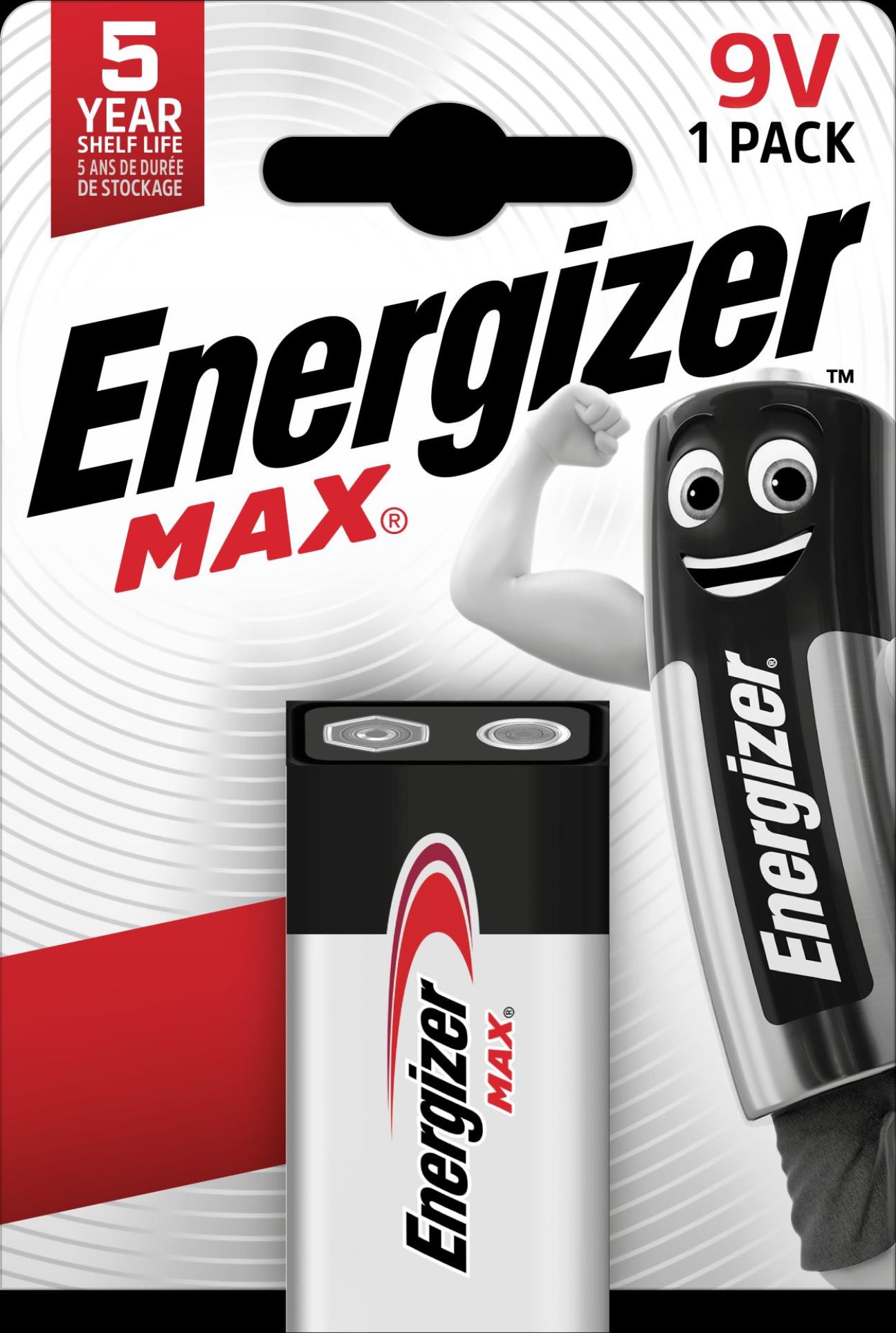 Alkalické baterie Energizer Max - 9 V, 1 ks