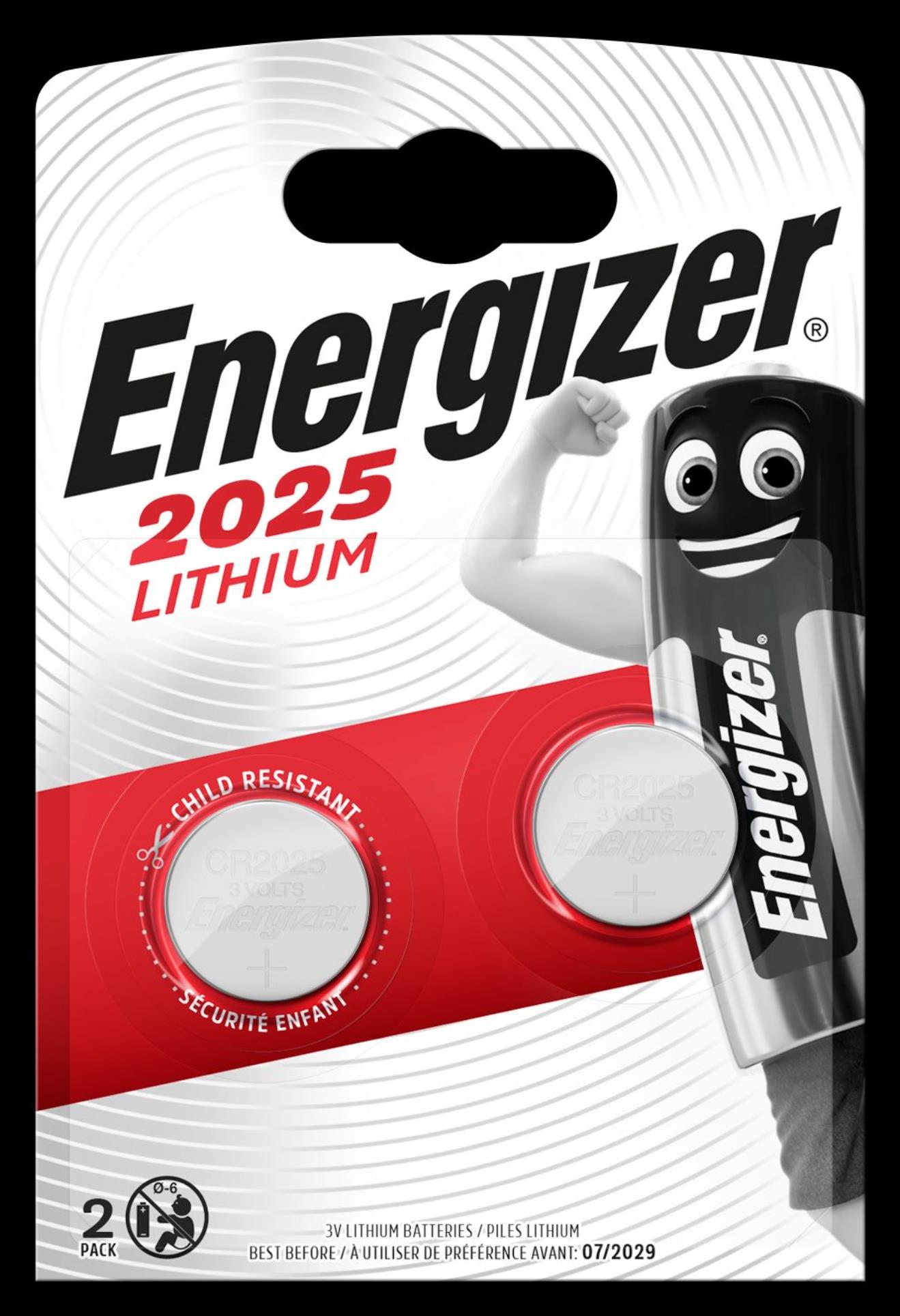 Baterie Energizer CR2025 (knoflíková, lithiová)-3V