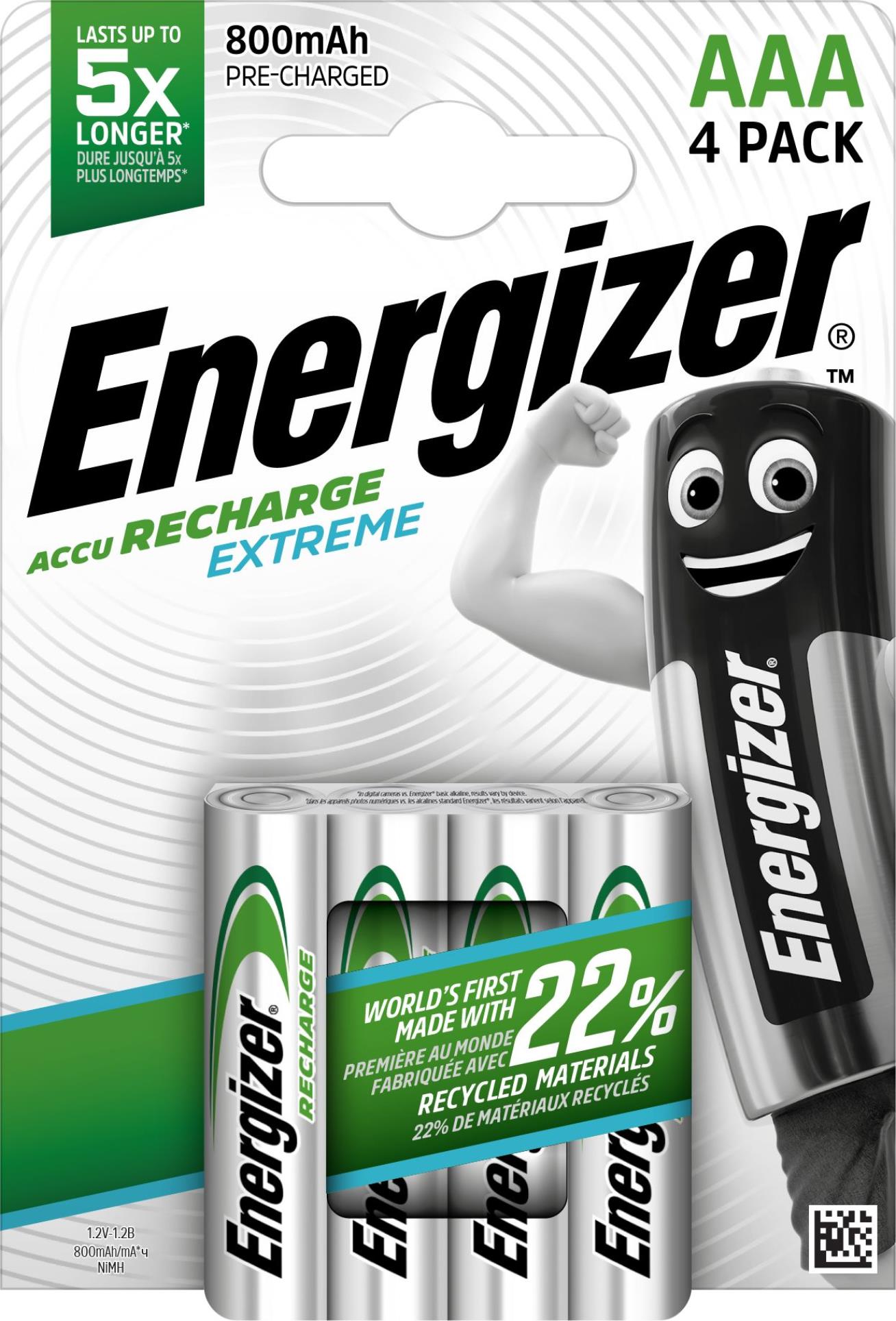 Baterie přednabité Energizer Extreme - 1,2 V, typ AAA