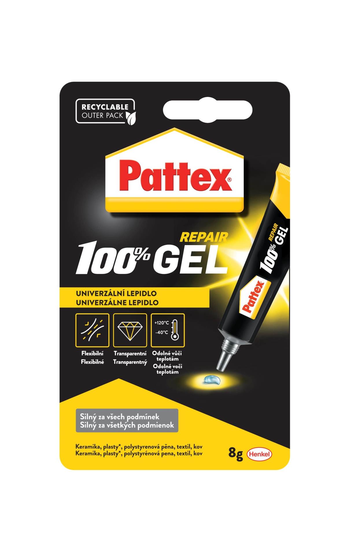 Univerzální lepidlo Pattex 100% - gel, 8 g