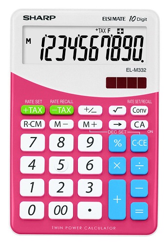 Stolní kalkulačka Sharp ELM 332 - růžová
