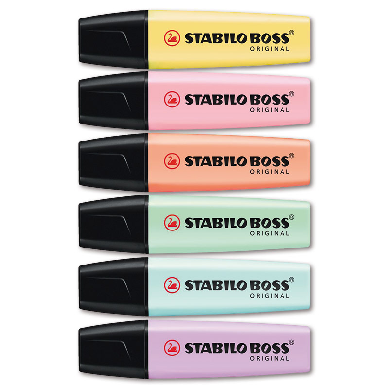 Zvýrazňovač Stabilo Boss Original, pastel, 6 barev