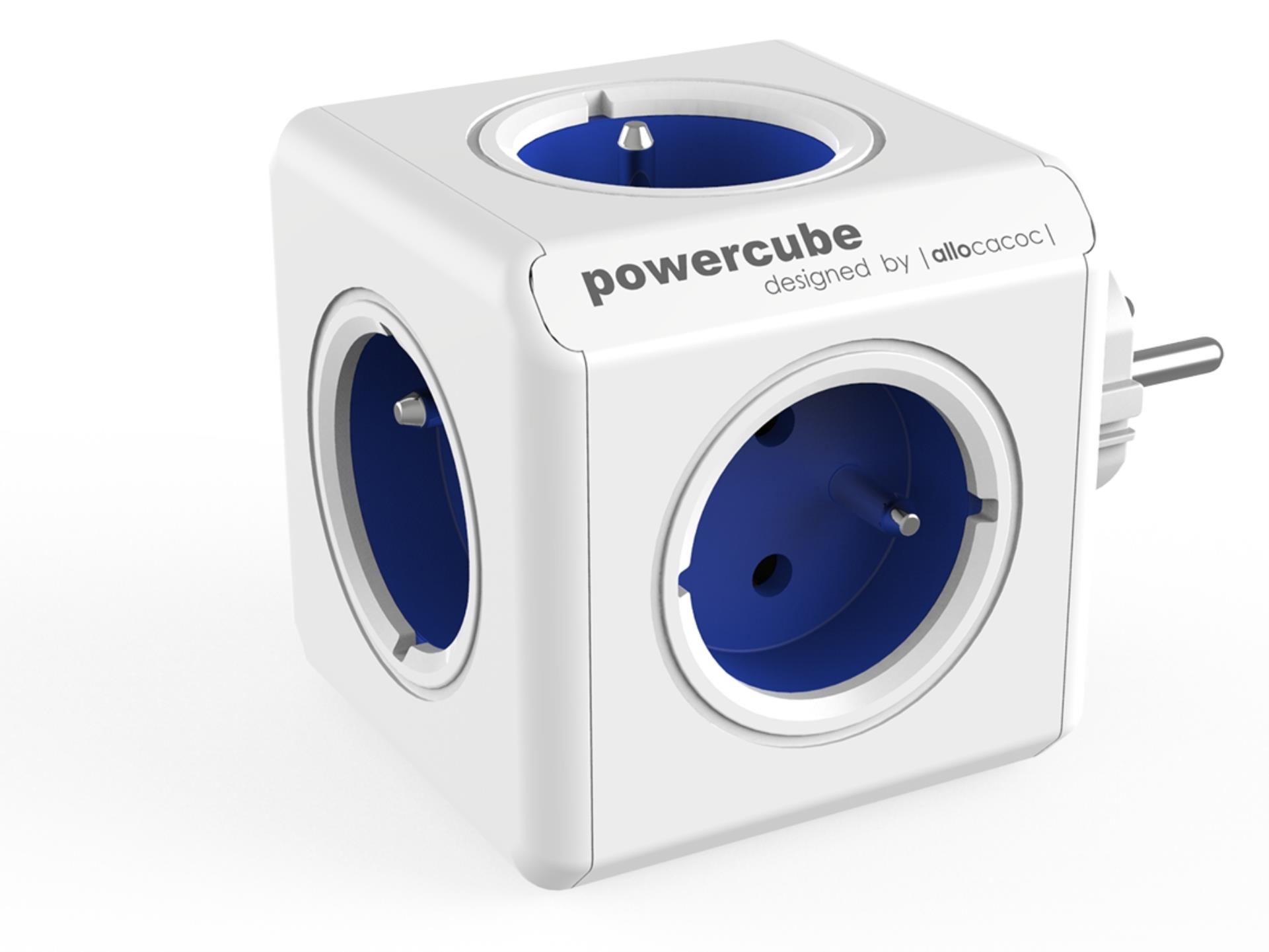 Rozbočka PowerCube Original, 5x zásuvka, modrá