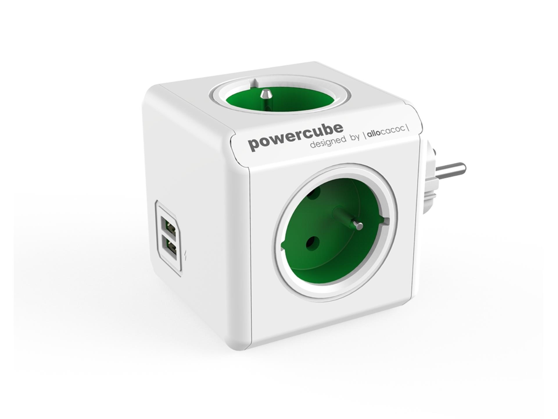 Rozbočka PowerCube Original USB, zelená