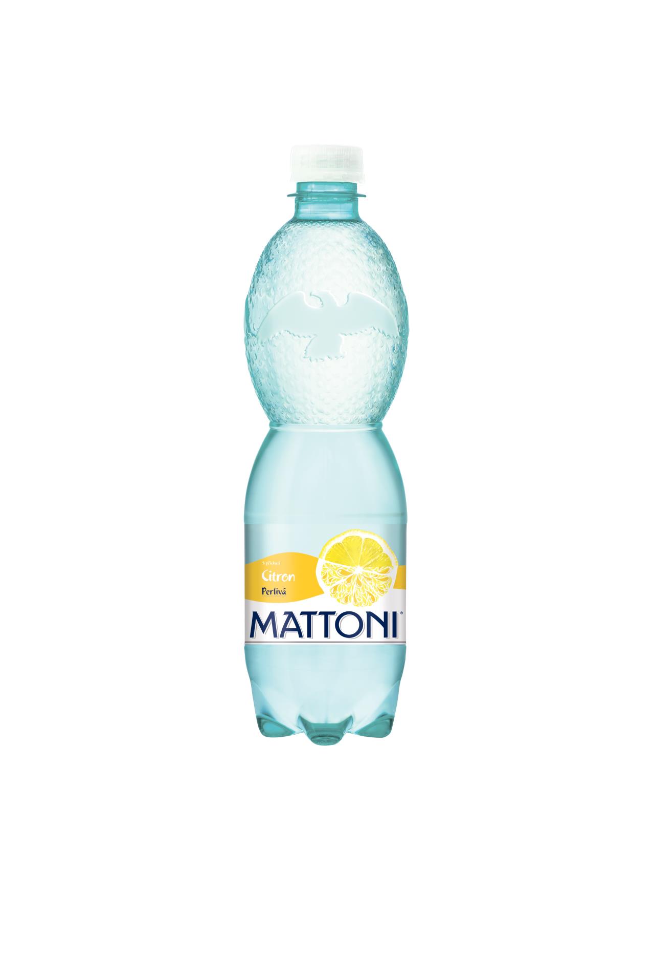 Ochucená minerální voda Mattoni - Citron, 12 x 0,5 l