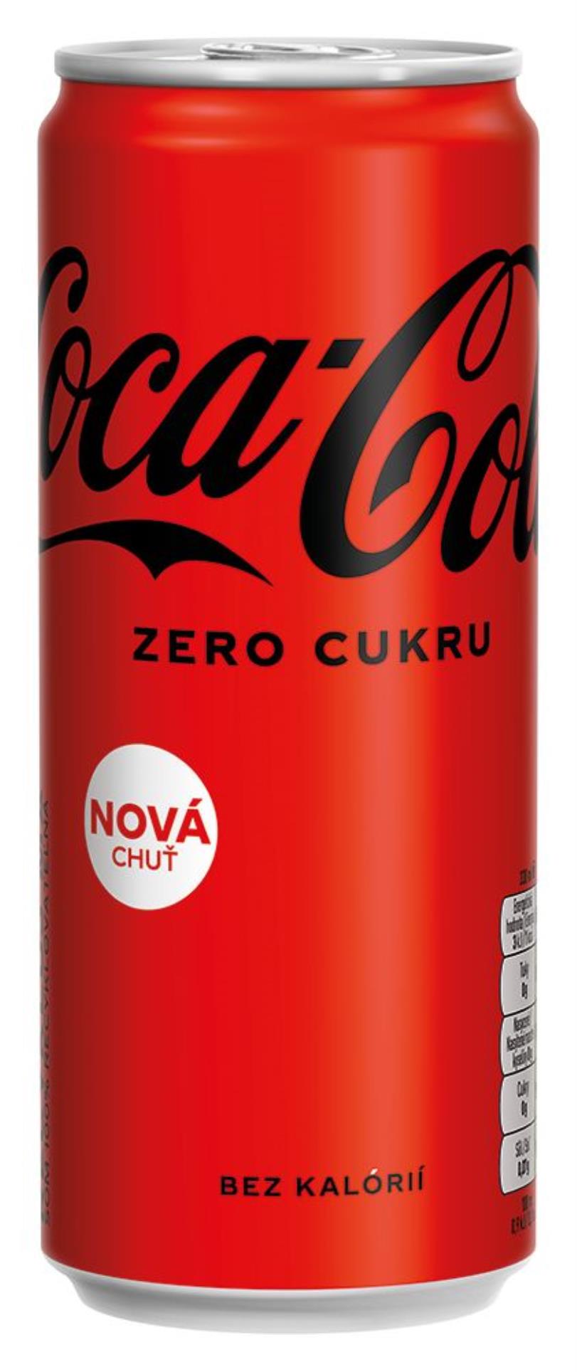 Coca-Cola Zero plech 0,33 l, bal=24 ks