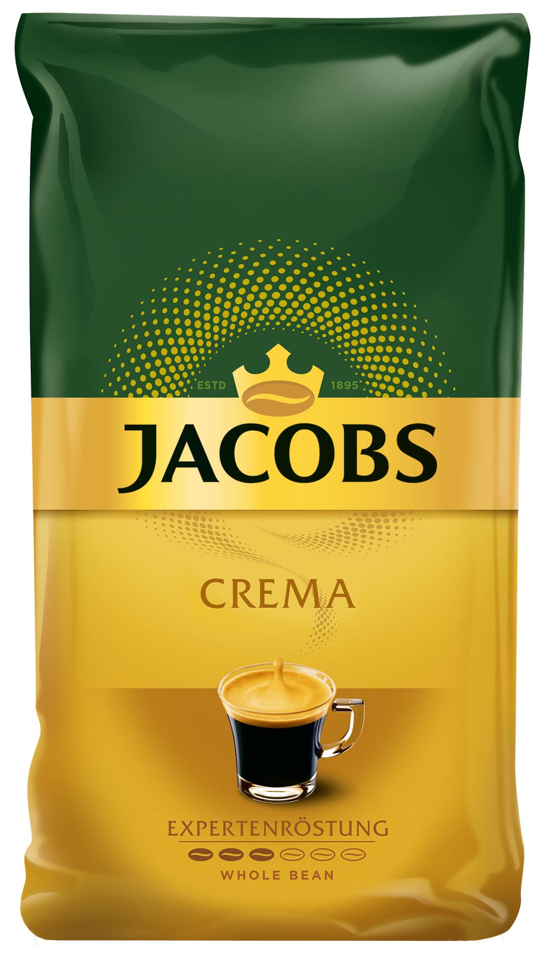 Zrnková káva Jacobs Crema, 1000 g