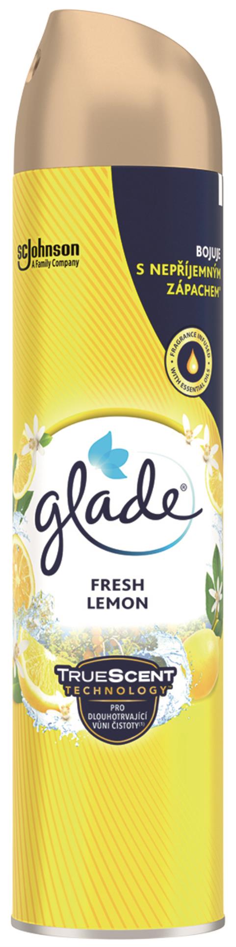 Osvěžovač vzduchu Glade aerosol - Fresh Lemon, 300 ml