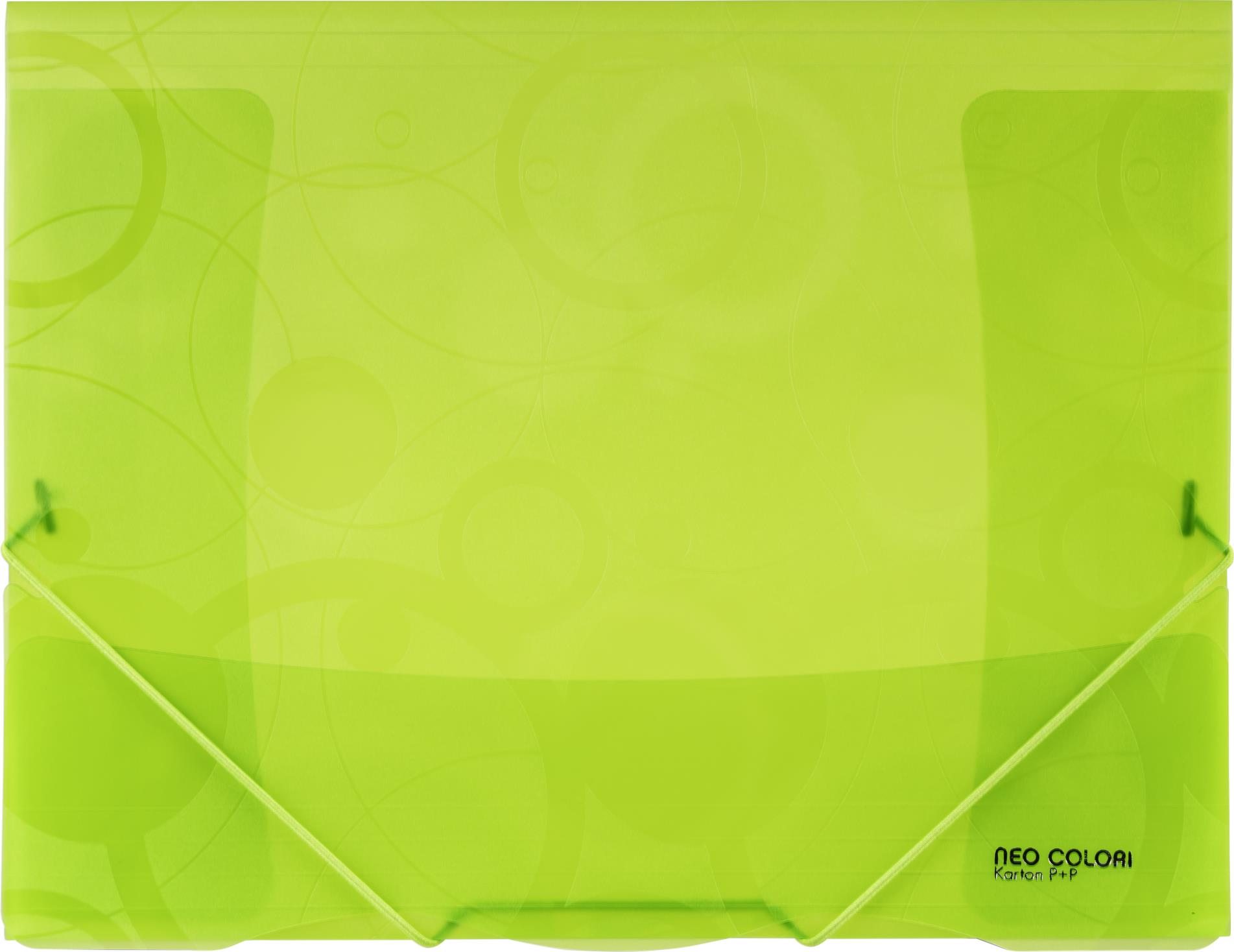 Neo Colori Desky na dokumenty s chlopněmi a gumičkou Neo Colori - A4, zelené