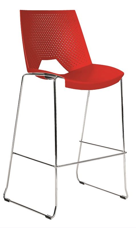 Antares Barová židle Strike Bar, červená
