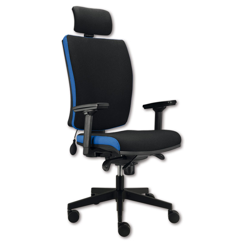 Alba Kancelářská židle Lara VIP, E-SY, černá/modrá
