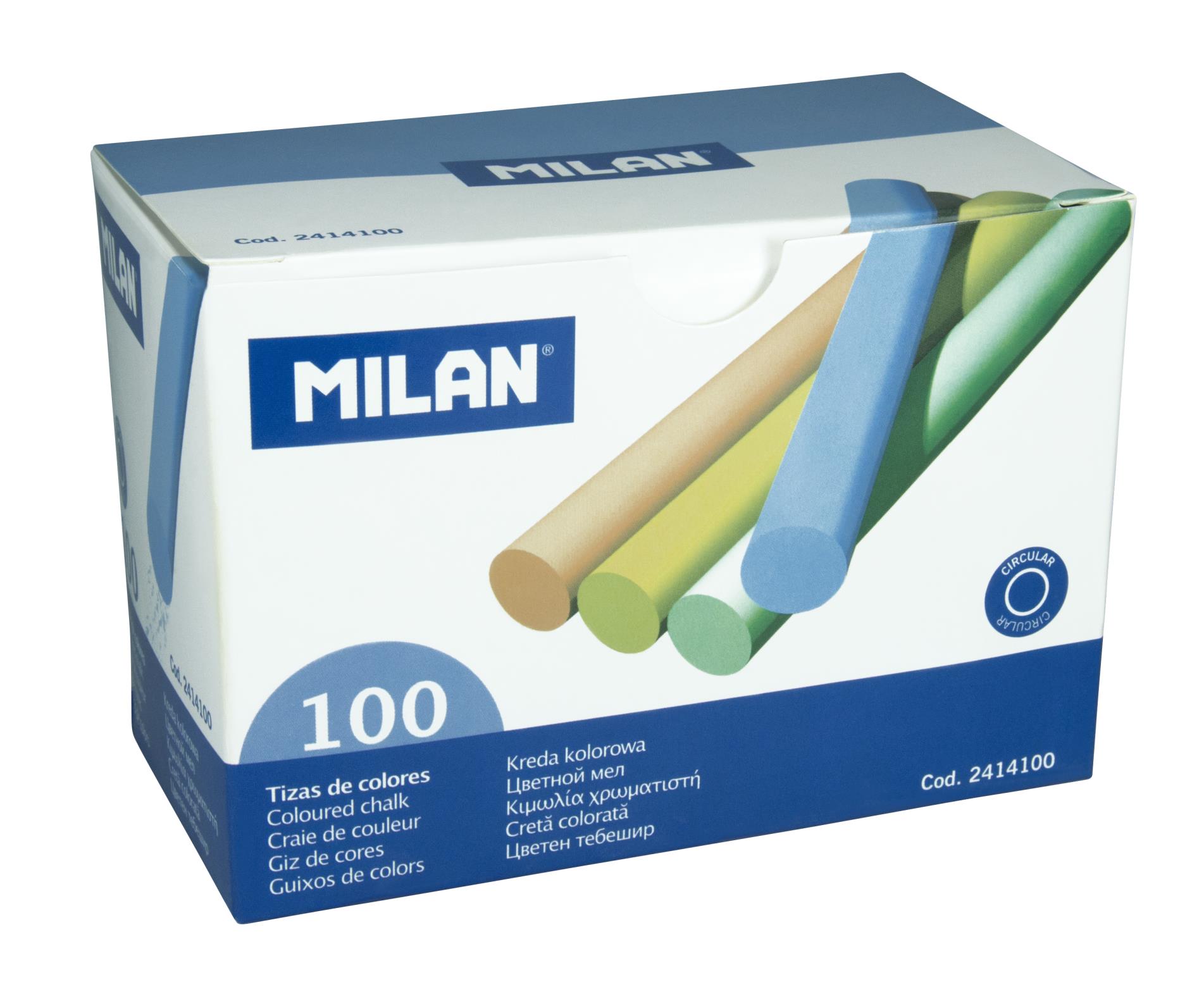 Křídy Milan, mix barev, 100 ks