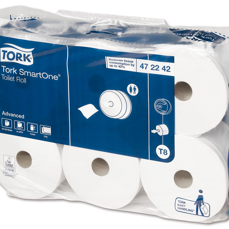 Toaletní papír Tork SmartOne, 6 rolí