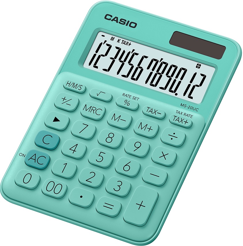 Stolní kalkulačka Casio MS-20UC, zelená