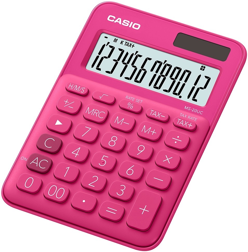 Stolní kalkulačka Casio MS-20UC, růžová