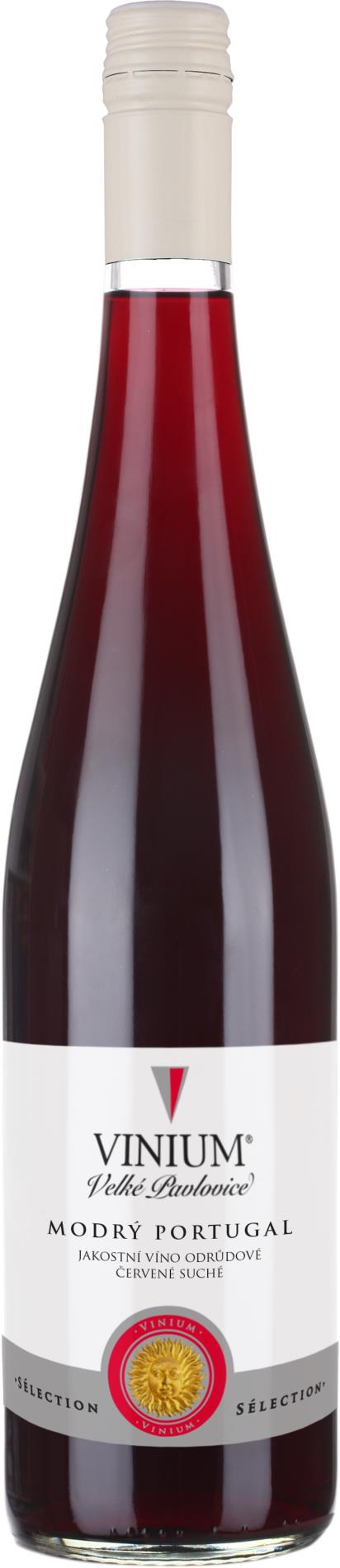 Vinium Velké Pavlovice Červené víno Modrý Portugal, 0,75 l