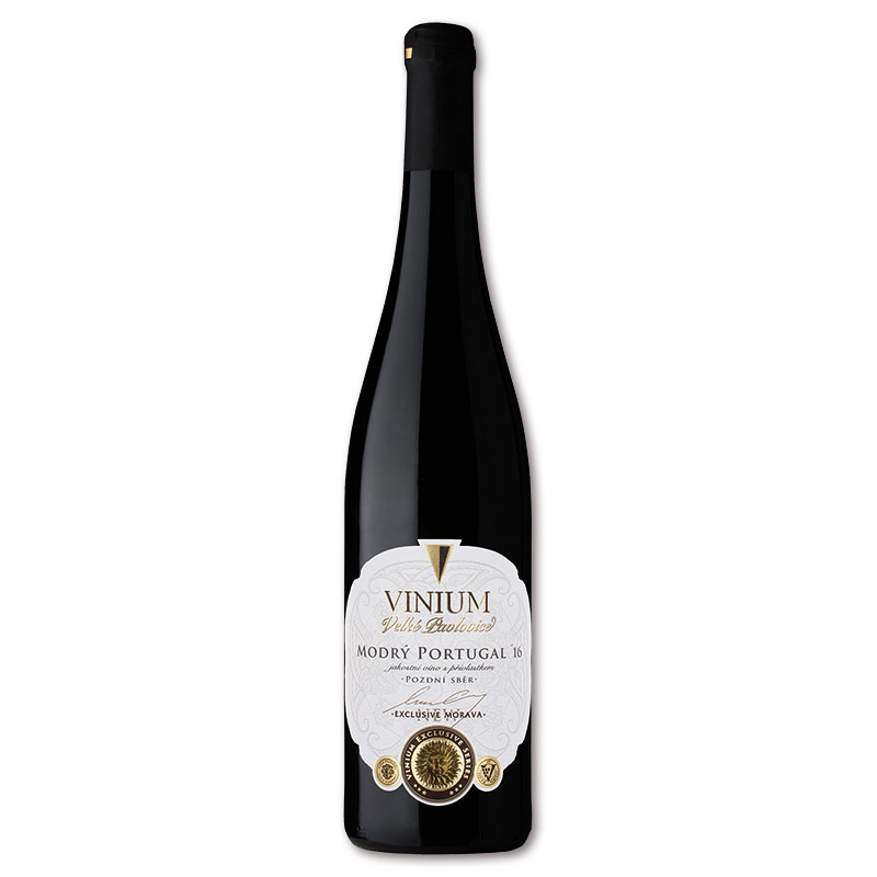 Vinium Velké Pavlovice Červené víno Modrý Portugal ps 2016, 0,75 l